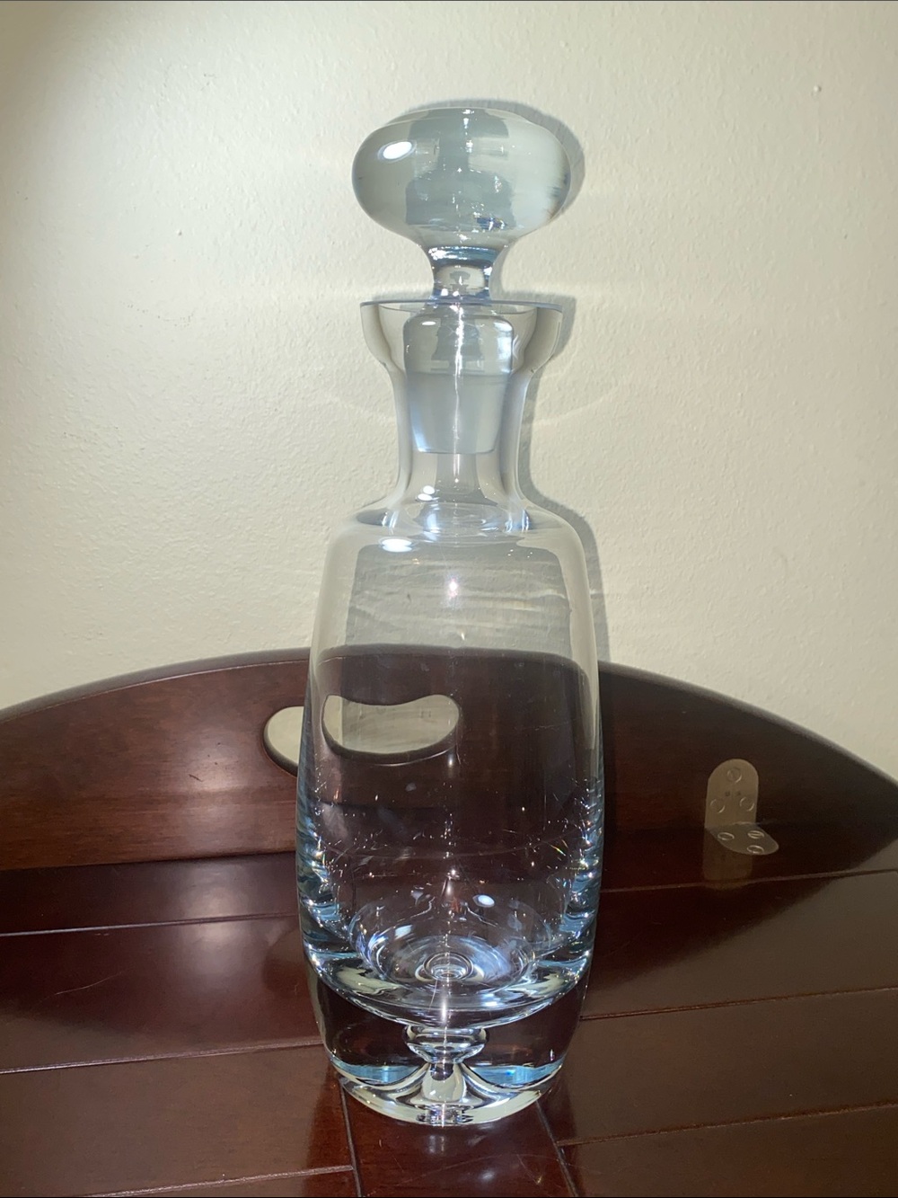 Krosno Crystal Decanter Made in Poland Vintage Heavy Barware